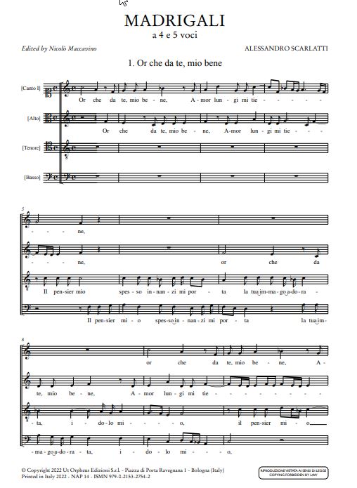 Madrigali a 4 e 5 voci