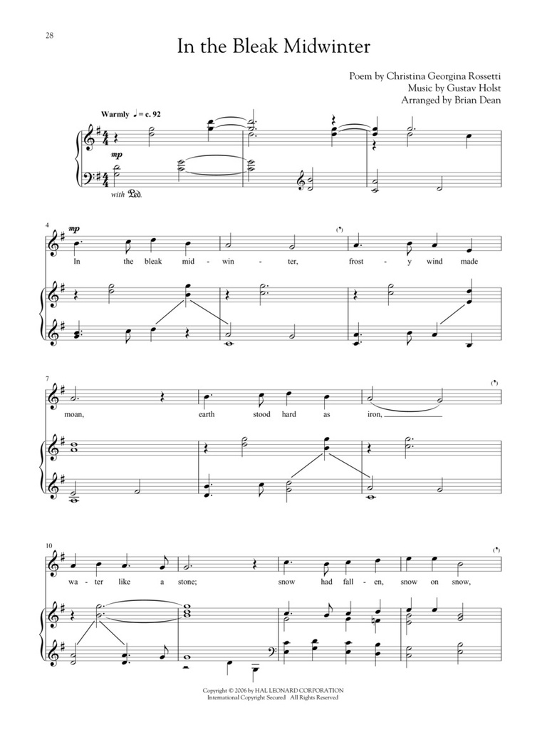 Christmas Songs and Carols for Classical Singers - High Voice