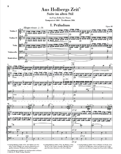 Aus Holbergs Zeit op. 40