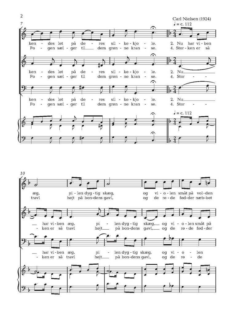 Danske Sanger - Forar I / Danish Secular Songs - Spring I
