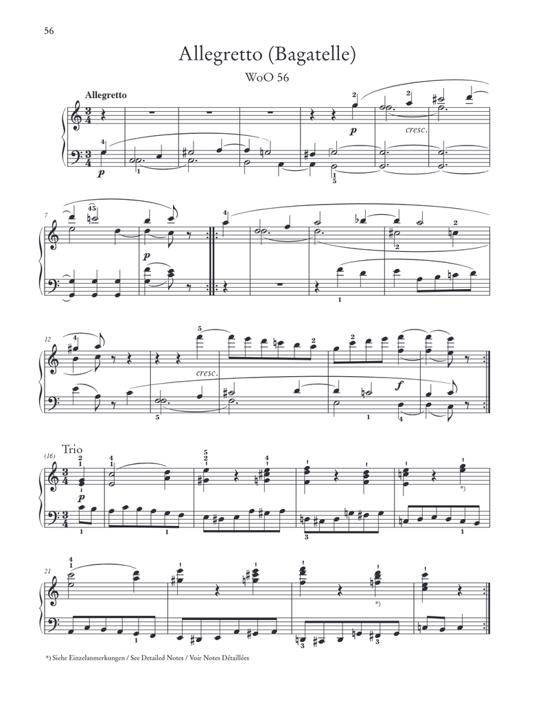 Bagatellen op. 33, 119, 126, WoO 52, 56, 216 und 214
