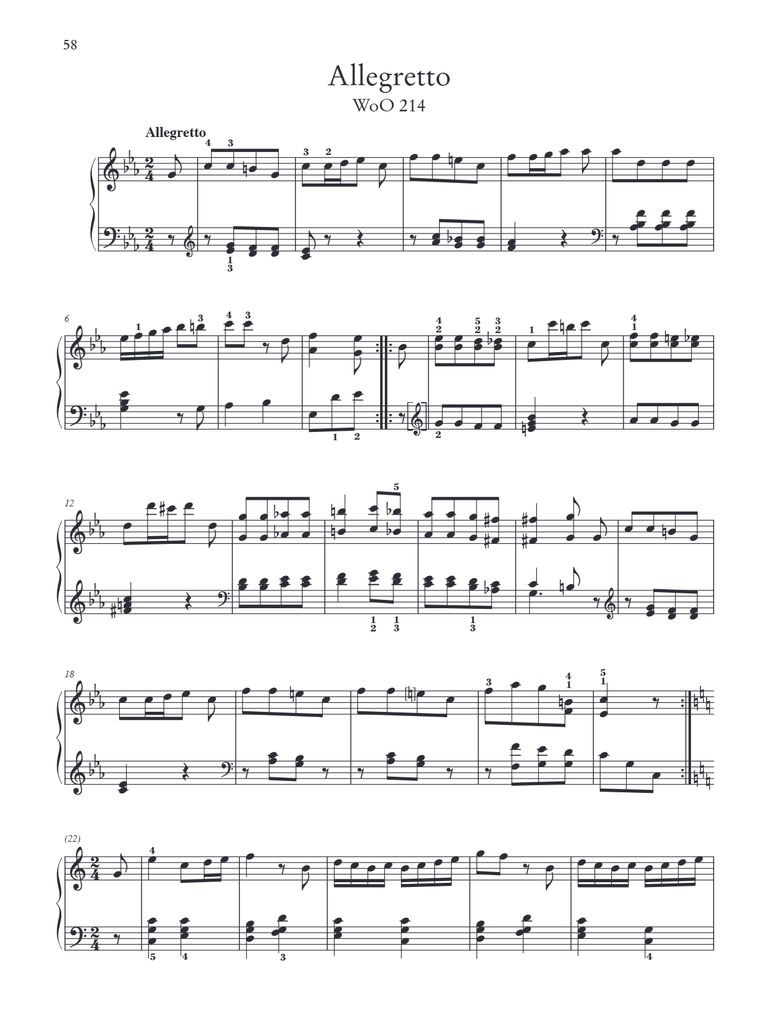 Bagatellen op. 33, 119, 126, WoO 52, 56, 216 und 214