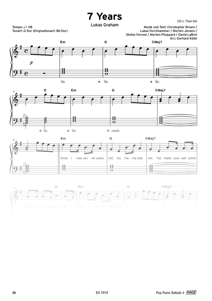 Pop Piano Ballads Bd. 4