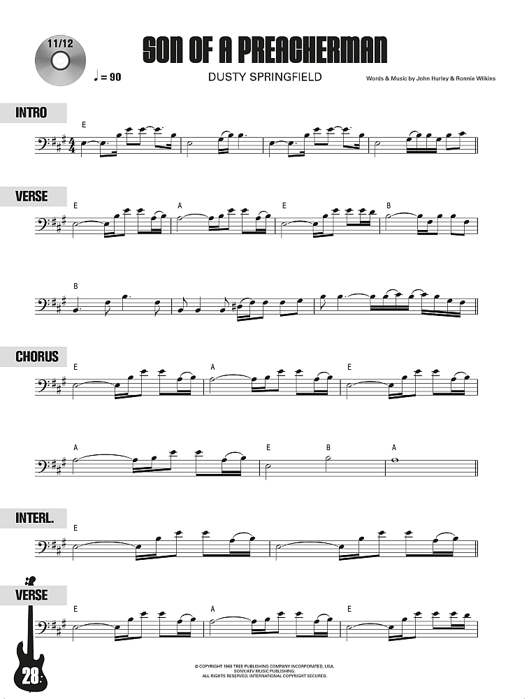 Bass Playlong - 10 Funk and Soul Music Songs