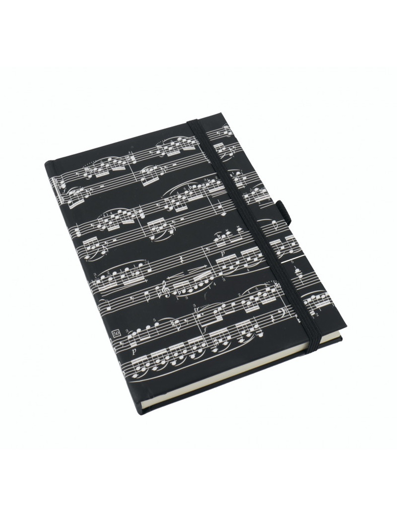 Notizbuch Notenblatt schwarz A6