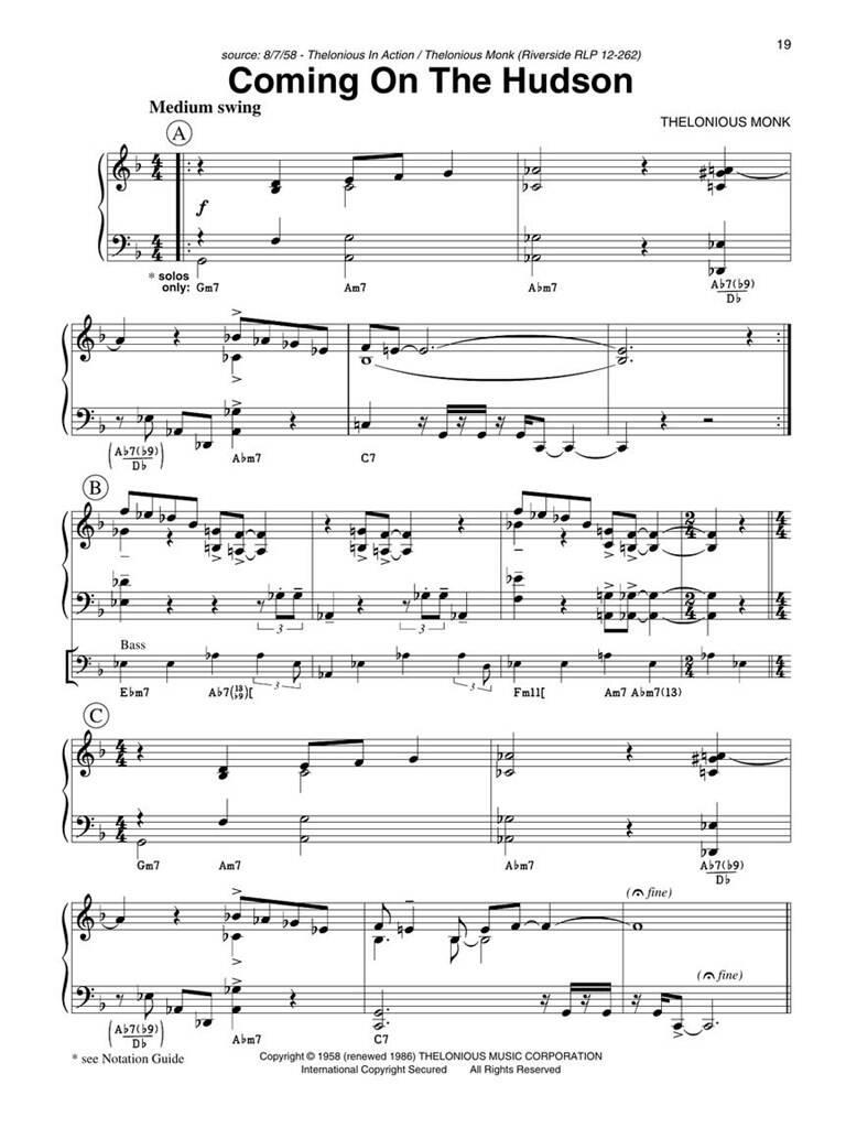 Thelonious Monk Fake Book - C-Instr.