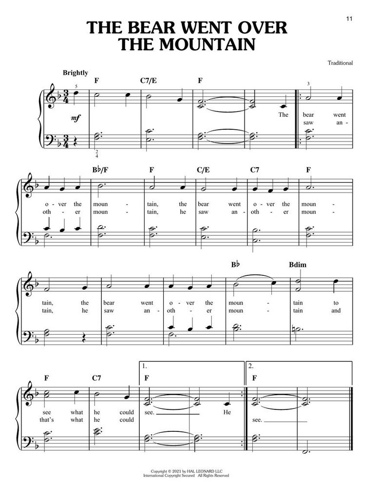 First 50 Fun Children's Songs you should play on the Piano