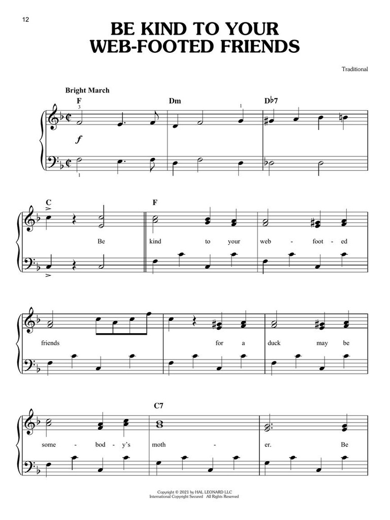 First 50 Fun Children's Songs you should play on the Piano
