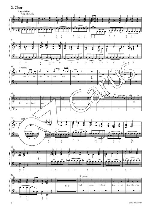 Passions-Cantate - Die letzten Leiden des Erlösers Wq 233/BR-CPEB D 2