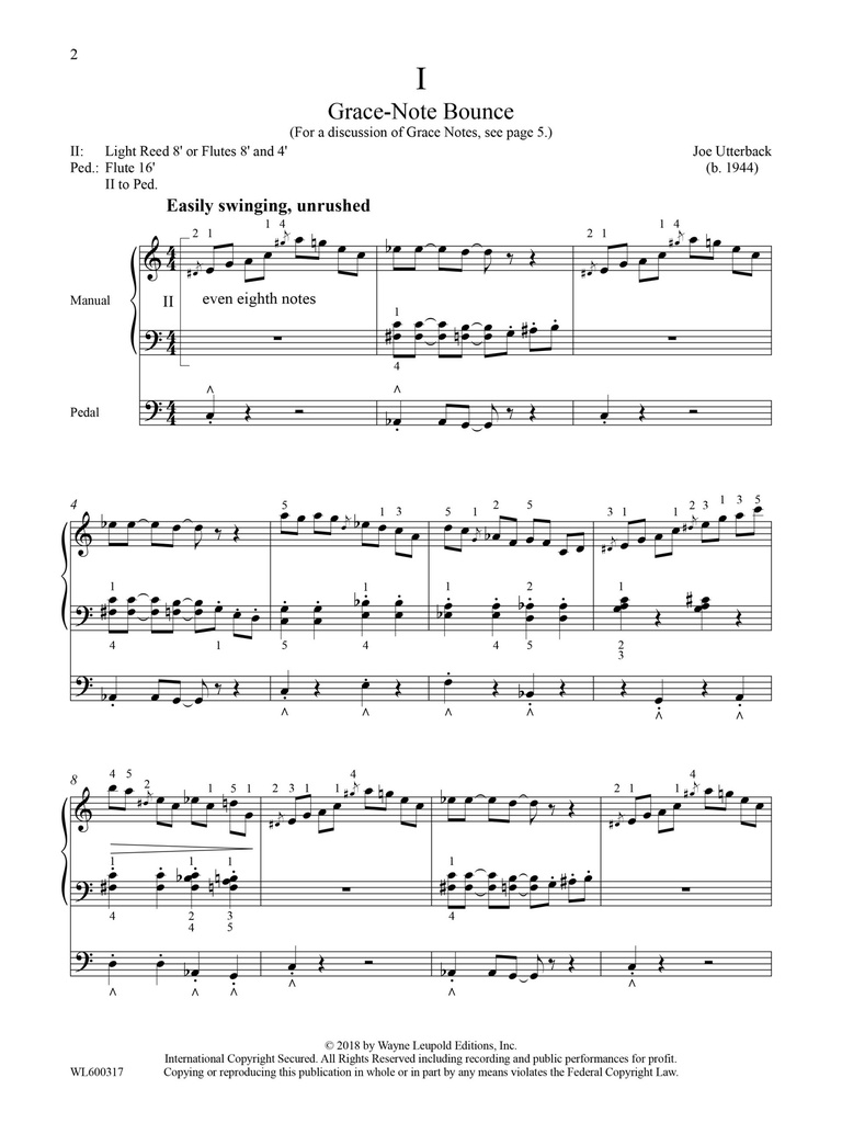 Eight short and easy Jazz Preludes for organ