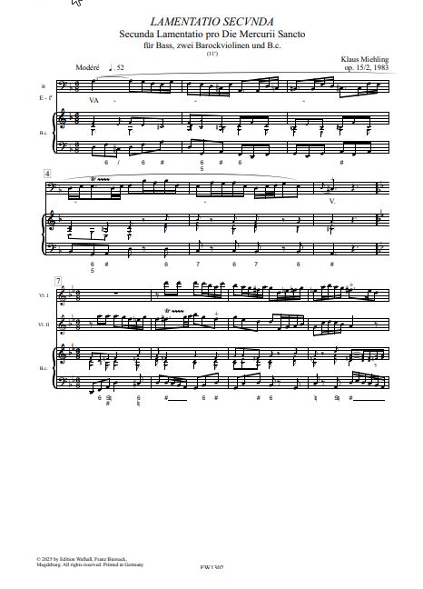 Lamentatio Secunda op. 15/2