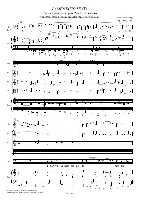 Lamentatio Sexta op. 15/6