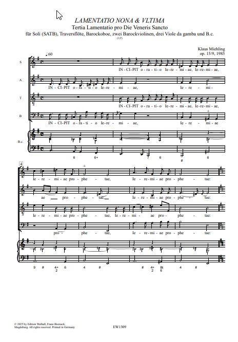Lamentatio Nona op. 15/9