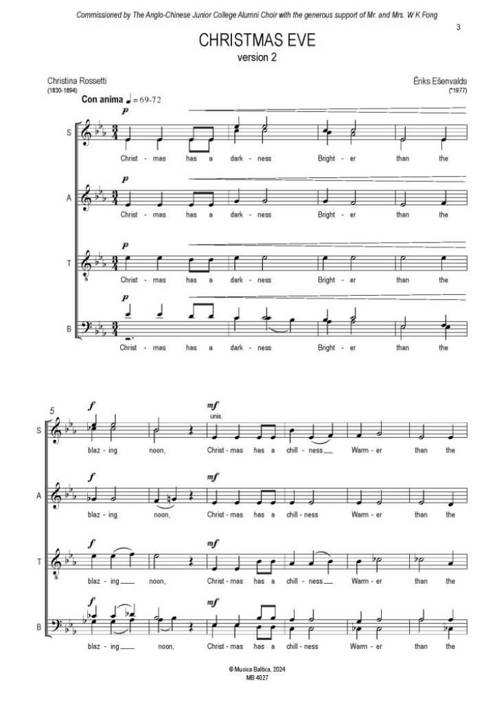 Christmas Eve - Version 2 (Advanced)