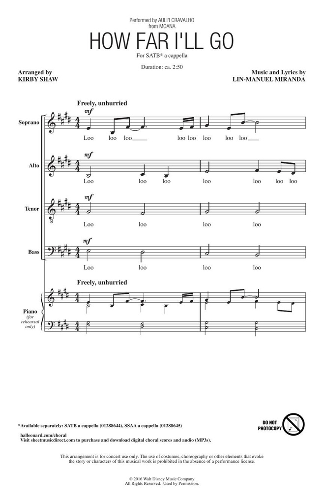 How far I'll go (Moana)