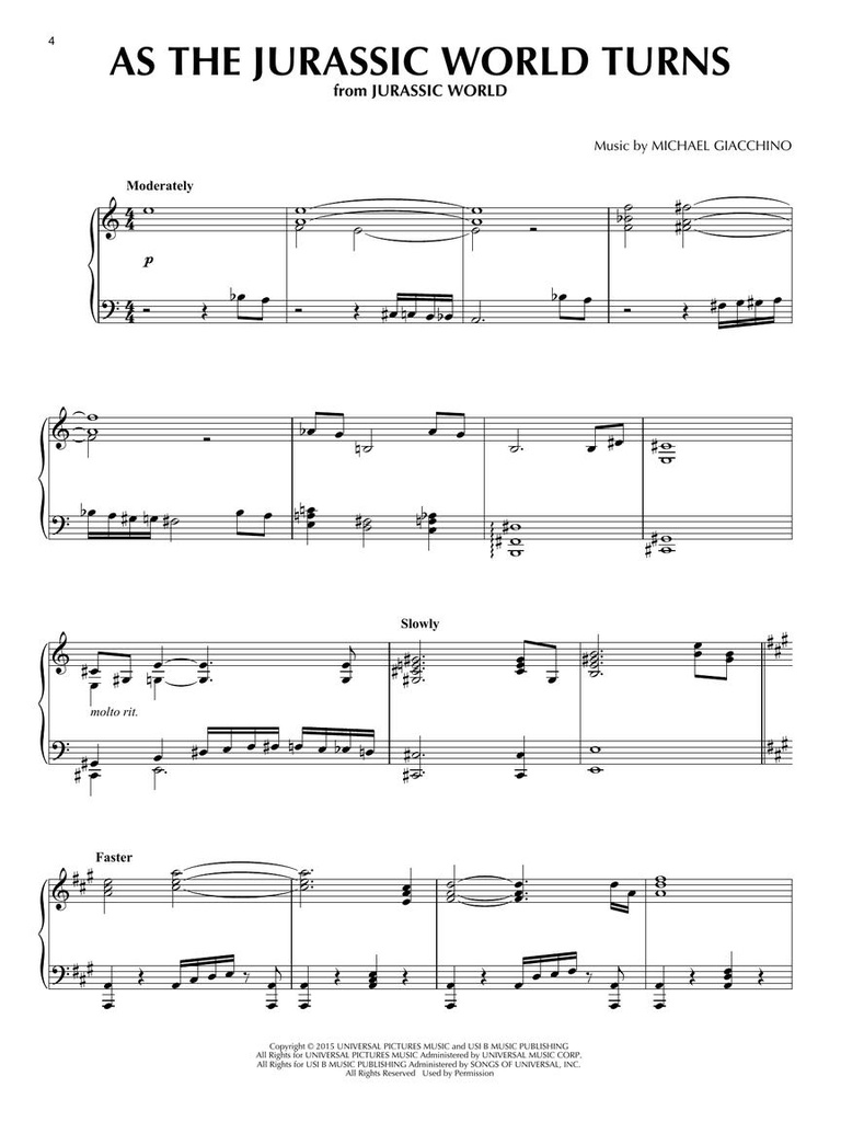 Michael Giacchino Sheet Music Collection