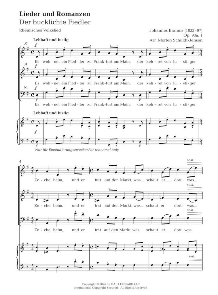 Lieder und Romanzen op. 93a