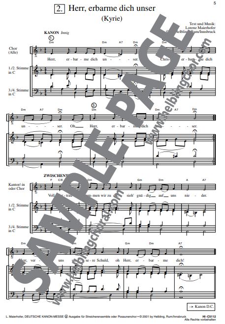 Deutsche Kanon-Messe Nr. 8