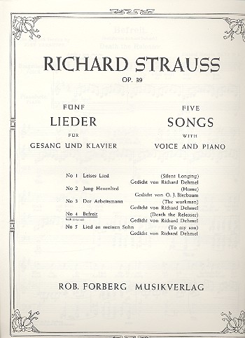 Befreit (Nr. 4 aus 5 Lieder op. 39)