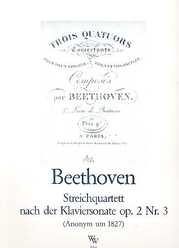 Streichquartett nach der Klaviersonate op. 2 Nr. 3
