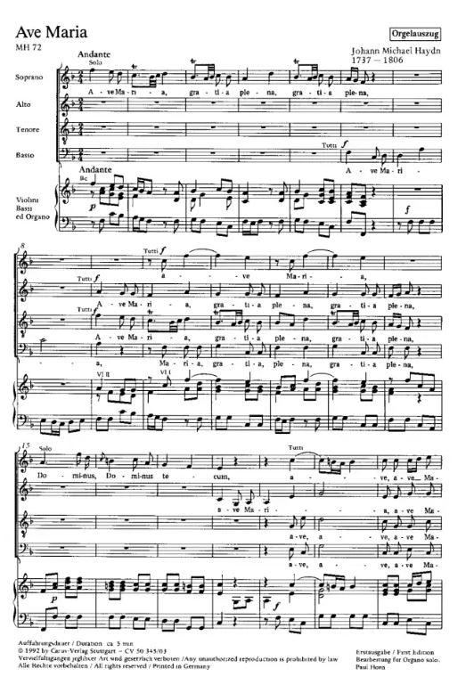 Ave Maria, MH 72