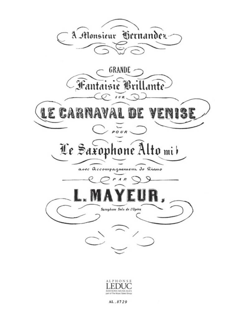 Grande fantaisie brillante "Le Carneval de Venise"