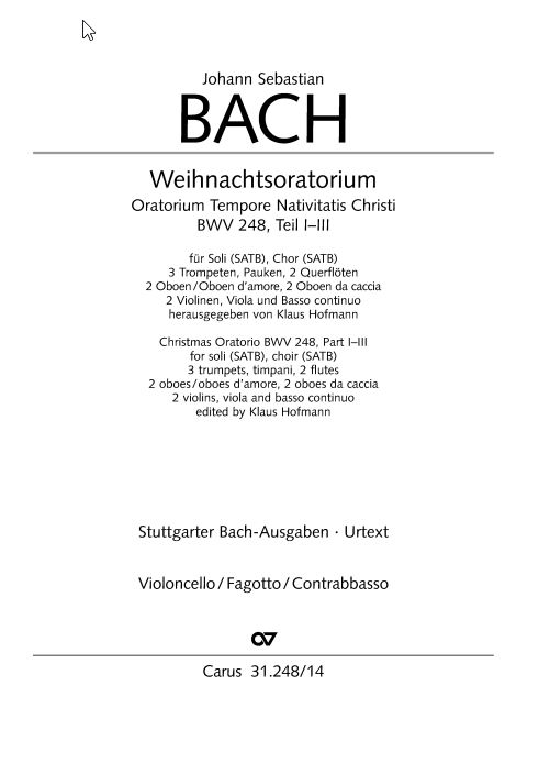 Weihnachtsoratorium Teil I - III, BWV 248