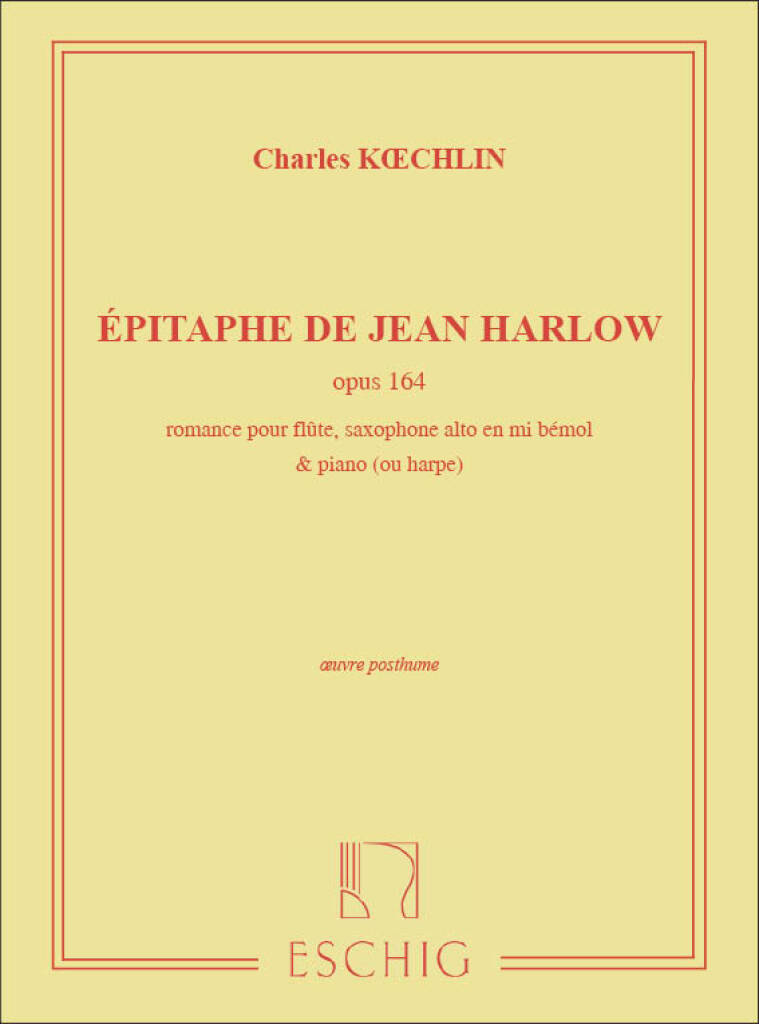 Epitaphe de Jean Harlow op. 164
