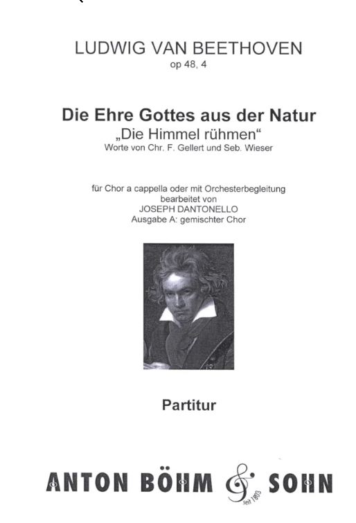 Die Ehre Gottes aus der Natur, op. 48/4, Ausgabe A