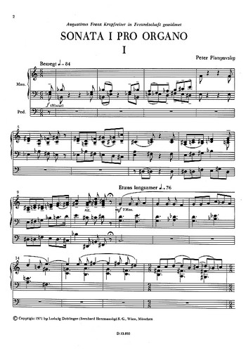 Sonata 1 pro organo
