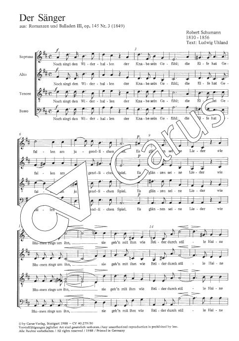 Der Sänger, op. 145/3