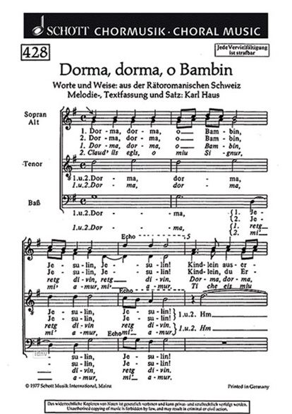 Dorma, dorma, o Bambin