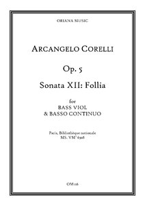 Sonata op. 5/12 La Follia