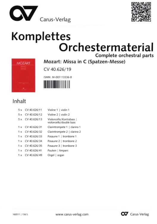 Missa in C KV 220 (Spatzenmesse)