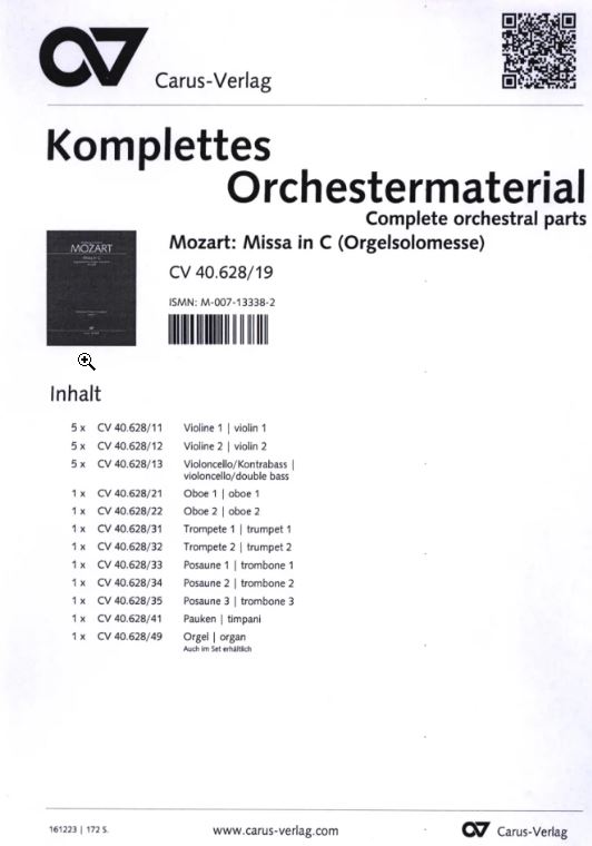 Missa in C, KV 259 (Orgelsolomesse)