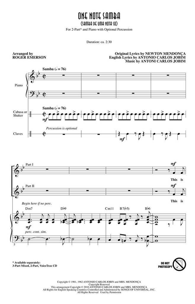 One note Samba (Sambe de uma nota so)