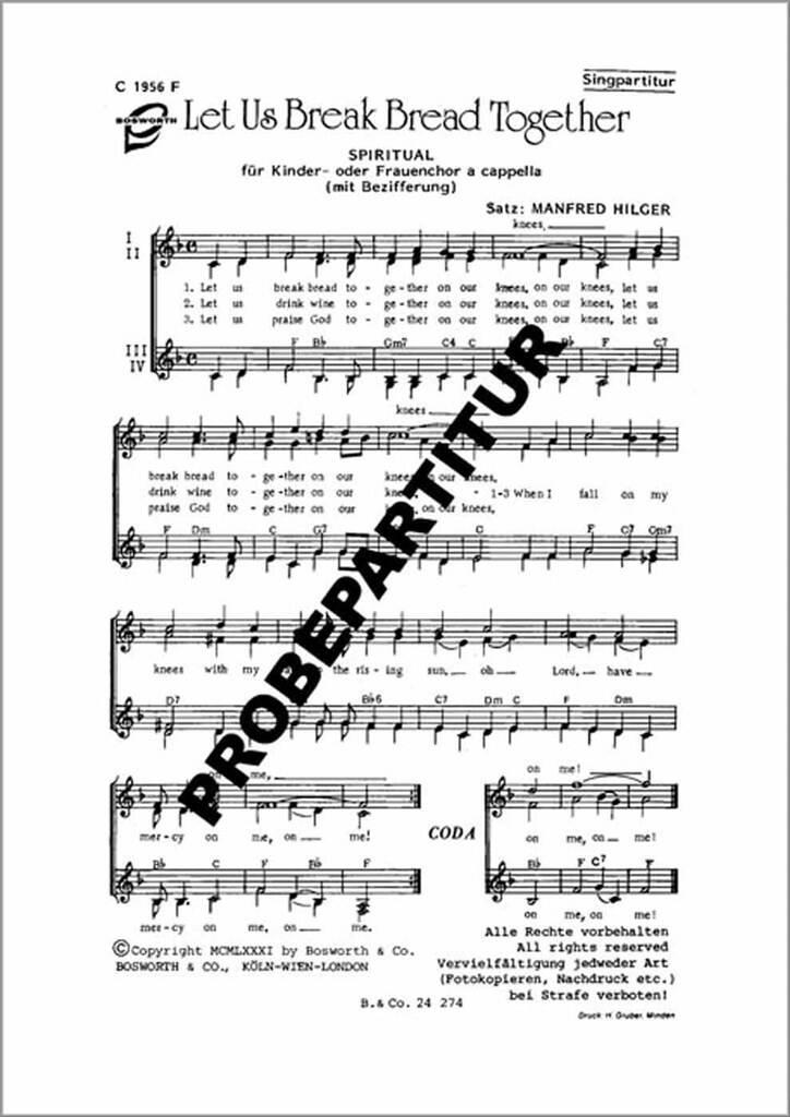 Let us break bread together