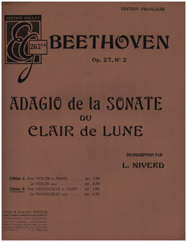 Adagio aus Klaviersonate op. 27/2 "Mondschein"