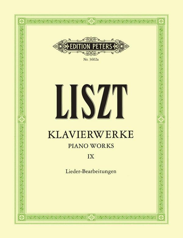 Klavierwerke Band 9 Lieder-Bearbeitungen