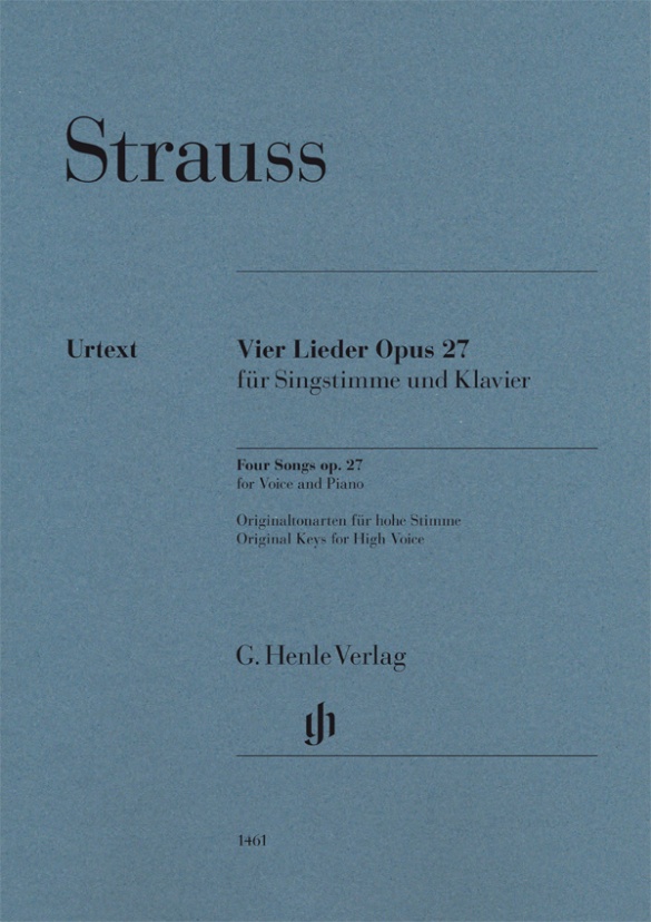 Vier Lieder op. 27 - hohe Stimme