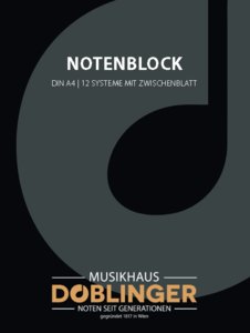 Notenheft A4 12 linig mit Zwischenblatt