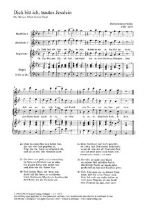 Dich bitt ich, trautes Jesulein / Die Weisen führet Gottes Hand