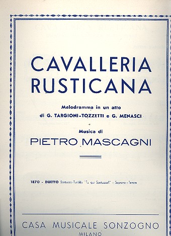 Duetto Santuzza-Turiddu: Tu qui Santuzza aus Cavalleria Rusticana