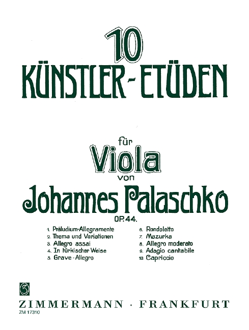 10 Künstler Etüden op. 44