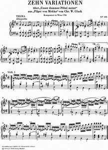 10 Variationen über Unser dummer Pöbel meint KV 455