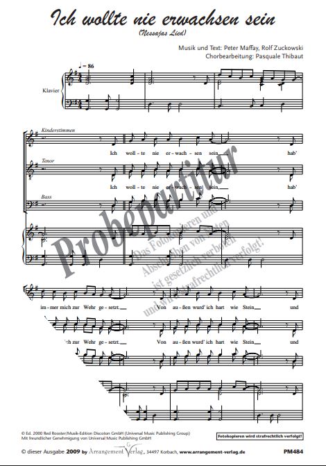 Ich wollte nie erwachsen sein (Nessajas Lied aus Tabaluga)