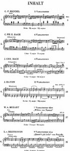Leichte Klaviervariationen aus Barock und Klassik