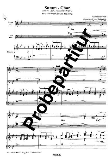 Summchor, aus "Madame Butterfly"