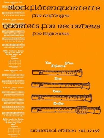 Blockflötenquartette für Anfänger