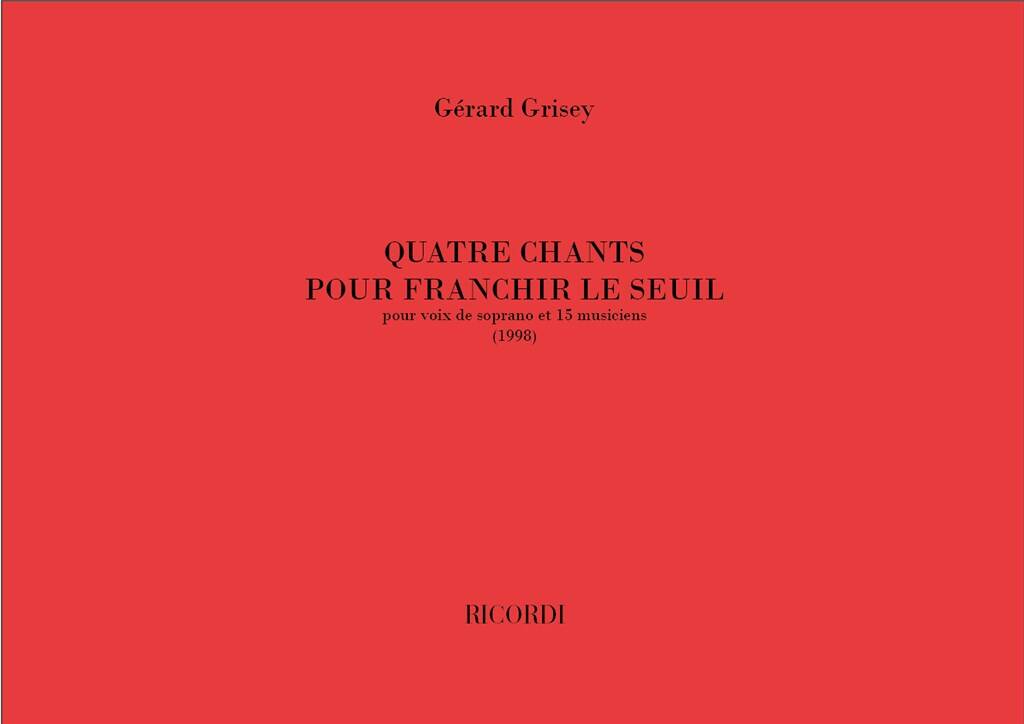 4 Chants pour franchir le seuil